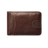 Coffee Men's Genuine Leather Wallet Vintage Casual Short Bi-fold Cowhide Money Clip Card Holder