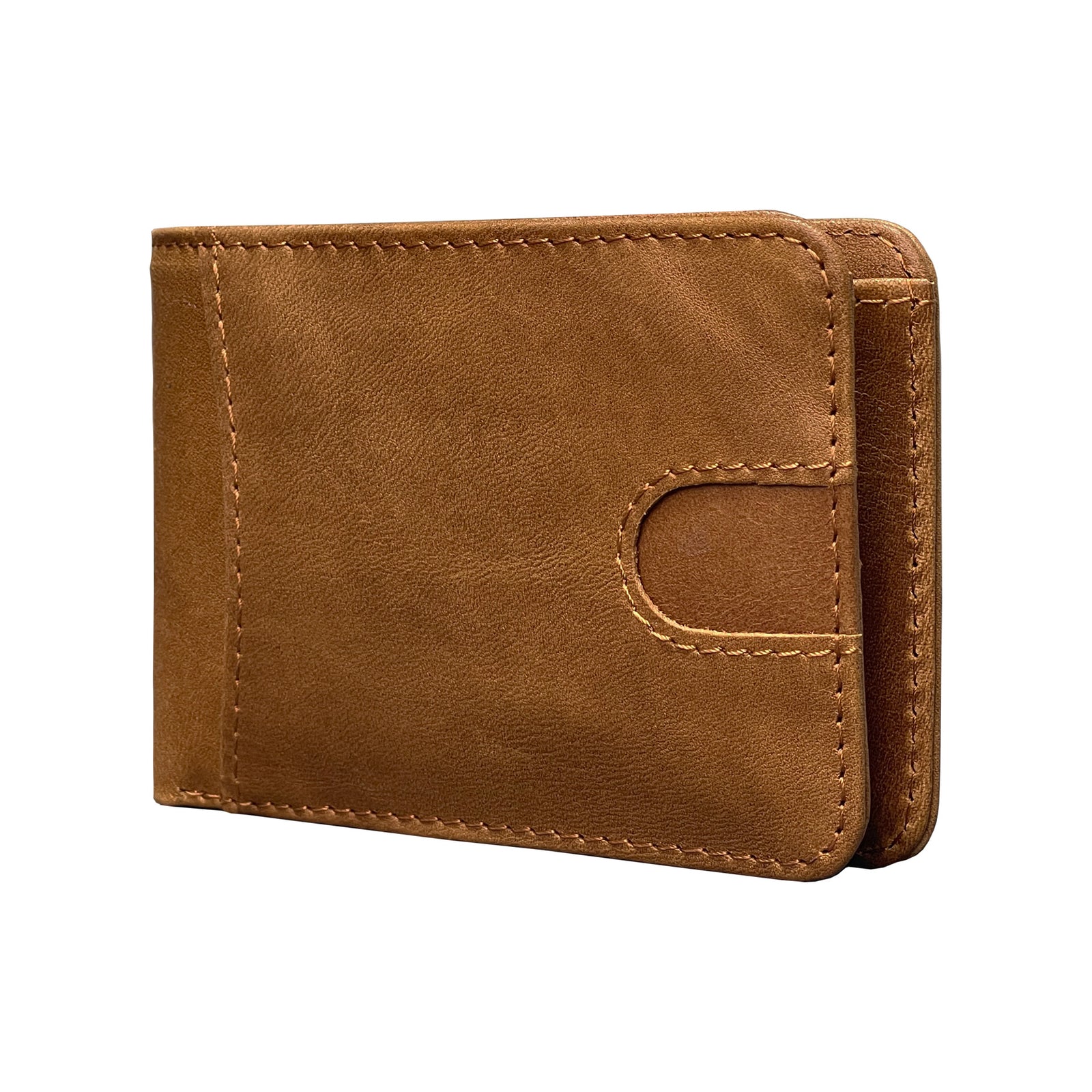Green Men's Genuine Leather Wallet Vintage Casual Short Bi-fold Cowhide Money Clip Card Holder