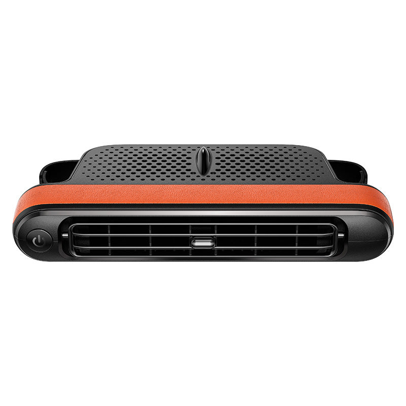 Black and Orange Car Seat Back Headrest Fan USB Powered Dual Turbine Bladeless Cooling Fan with 3 Speeds