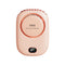 Pink Portable Bladeless Neck Fan with Waist Clip & Digital Display USB Rechargeable Mini Fan