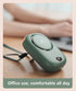 Pink Portable Bladeless Neck Fan with Waist Clip & Digital Display USB Rechargeable Mini Fan