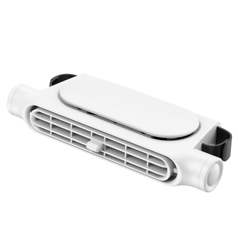 White Car Seat Back Headrest Fan USB Powered Turbine Cooling Fan with 3 Adjustable Speeds