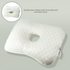 Light Gold Ergonomic Ear Pillow with Hole for Side Sleepers - Pressure Relief Cushion for Ear Pain, Piercings & CNH - Washable Cover