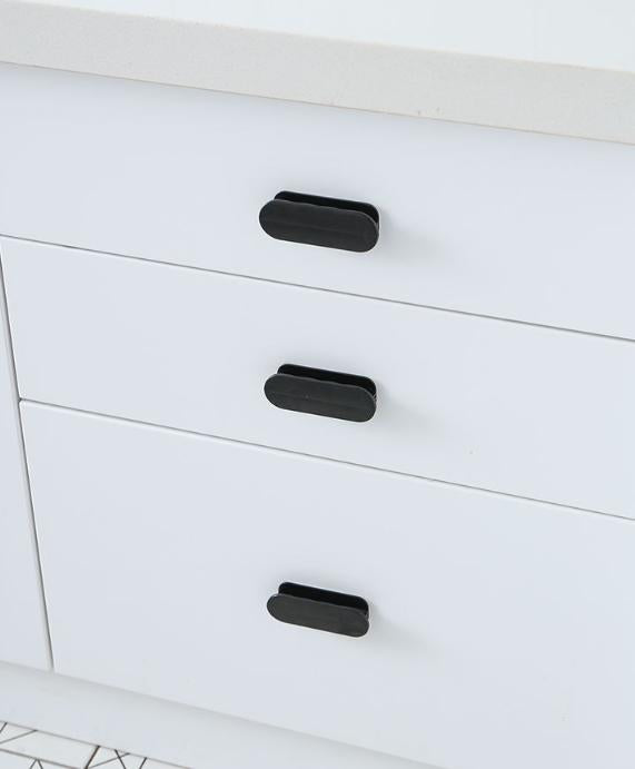 Black 10-Pack No-Drill Window Handle Cabinet Pulls - Adhesive Mounting for Easy Installation