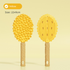 Yellow Pet Durian Massage Comb 2-Pack - Cat Deshedding Brush with Dual-Sided TPR Design for Soft Skin and Fur Cleaning