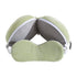 Grey 3-in-1 Foldable Sleep Eye Mask with Neck Pillow - Compact Travel Pillow for Airplane, Office Naps and Restful Sleep