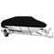 Black Heavy Duty Waterproof Tarp Covers with Storage Bag, Fits V-Hull, Fish&Ski, Pro-Style, Fishing, Runabout, Bass Boats, 17-19FT(600cm*310cm)