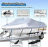 Black Heavy Duty Waterproof Tarp Covers with Storage Bag, Fits V-Hull, Fish&Ski, Pro-Style, Fishing, Runabout, Bass Boats, 17-19FT(600cm*310cm)