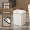 White Smart Sensor Trash Can – 20L Capacity, Touch-Free Operation with Odor-Blocking & Waterproof Design