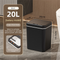 Black Smart Sensor Trash Can – 20L Capacity, Touch-Free Operation with Odor-Blocking & Waterproof Design