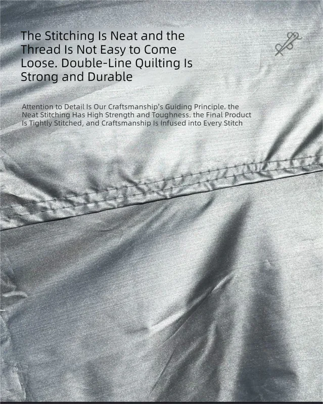 Silver 3XL Universal Car Cover – 170T Taffeta Fabric, All-Weather Protection for Cars(4800×1900×1500MM)