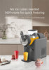Dark Grey Compact Home Cold Drink & Ice Cream Maker – Multi-Functional Slush, Milkshake, Coffee, Cocktail & Ice Cream Machine with Auto-Clean Function (AU Plug)