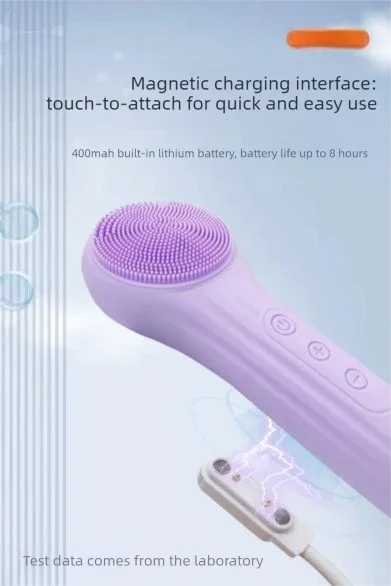 Purple Multi-Functional Silicone Facial Cleansing Brush – Ultrasonic & Heat Infusion Beauty Device