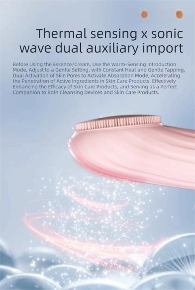 Black Multi-Functional Silicone Facial Cleansing Brush – Ultrasonic & Heat Infusion Beauty Device