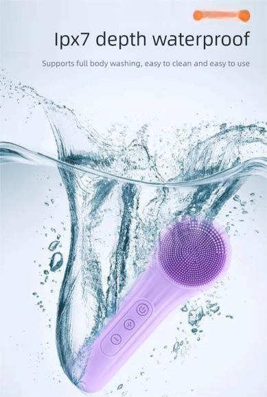 Black Multi-Functional Silicone Facial Cleansing Brush – Ultrasonic & Heat Infusion Beauty Device