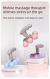 Purple Portable 6-Wheel Massage Roller – Quiet, Compact Muscle Relief Tool for Neck, Back, Legs & Shoulders