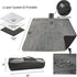 Black and Grey 3-Layer Waterproof Outdoor Blanket – Portable, All-Weather Picnic & Camping Mat with Storage Pocket