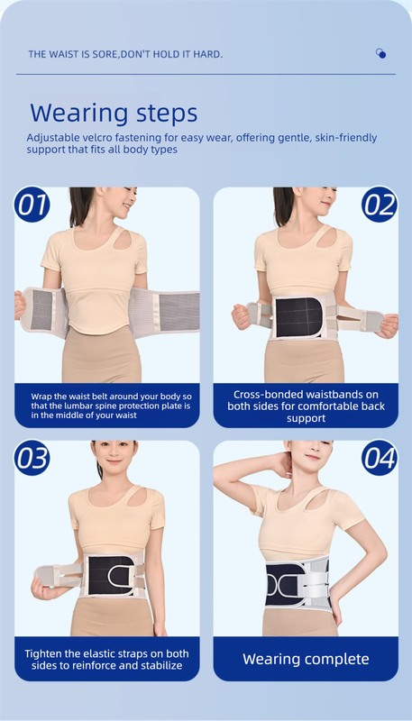 Size XXL Grey Wide Breathable Lumbar Support Belt  – Adjustable Back Brace for Pain Relief & Posture Correction