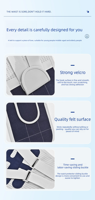 Size XXL Grey Wide Breathable Lumbar Support Belt  – Adjustable Back Brace for Pain Relief & Posture Correction