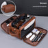 Large Capacity PU Leather Toiletry Bag - Multi-Compartment Dopp Kit & Cosmetic Organizer(Brown)