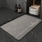 Super Absorbent Quick-Dry Diatomite Bath Mat - Non-Slip Suede Finish Bathroom Floor Mat(letter Gray )