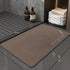 Super Absorbent Quick-Dry Diatomite Bath Mat - Non-Slip Suede Finish Bathroom Floor Mat(Feather Brown)