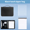 Professional PU Leather A4 Portfolio Binder with Zipper, Handle, Calculator & Clipboard(black)