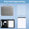 Professional PU Leather A4 Portfolio Binder with Zipper, Handle, Calculator & Clipboard(grey)
