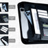 Professional PU Leather A4 Portfolio Binder with Zipper, Handle, Calculator & Clipboard(grey)