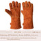 Heavy-Duty Leather Heat Resistant Gloves - 500°C BBQ, Welding & Oven Mitts with Long Cuffs(brown)