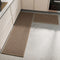 Absorbent & Dirt-Resistant Woven Kitchen Mat - Non-Slip Runner Rug for Home(Interlocking Brown)