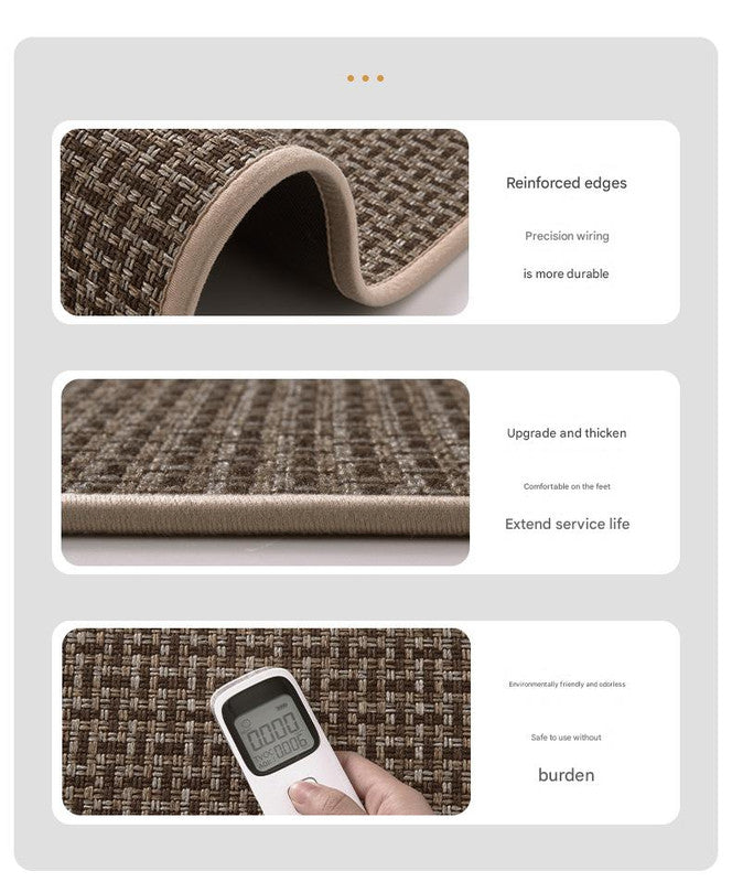 Absorbent & Dirt-Resistant Woven Kitchen Mat - Non-Slip Runner Rug for Home(Style Woven Gray)