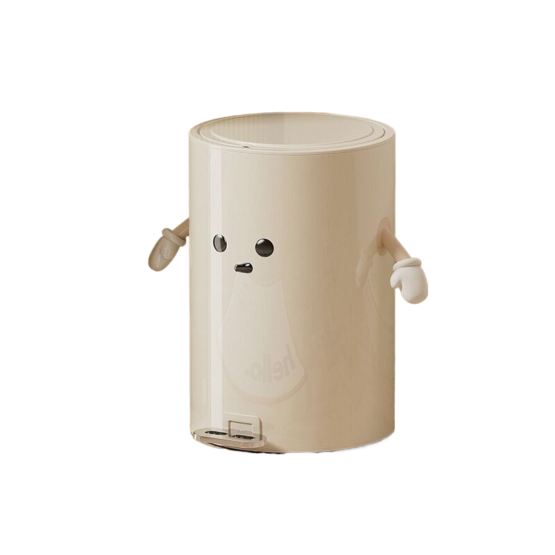 Round trash can 15L + 2 hands + eyes large
