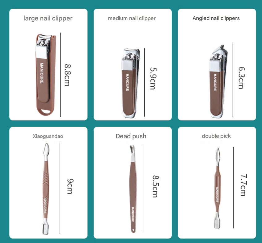 Yellow Professional 13-Piece Manicure & Pedicure Set - Anti-Splash Carbon Steel Nail Clippers Kit with Compact Drawer Organizer