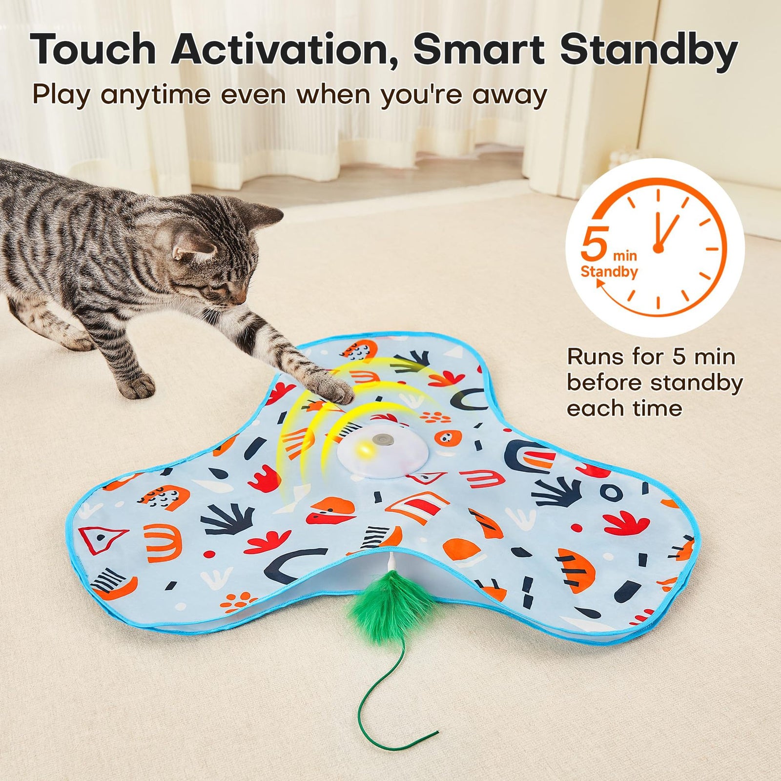 Multicolor Interactive Cat Play Tunnel & Hunting Cover - Self-Entertaining Pet Game Toy with Teasers