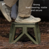 Army Green Portable Folding Stool - Compact Lightweight Plastic Step Stool for Camping, Fishing, Kids, and Home Use