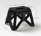 Black Portable Folding Stool - Compact Lightweight Plastic Step Stool for Camping, Fishing, Kids, and Home Use