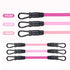 Pink Silver Snap Resistance Bands Set with Ankle Straps for Glute Kickbacks & Leg Workouts (10-30lbs)