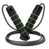 5 PCS Black-green Adjustable Steel Wire Speed Jump Rope Set - Professional Fitness Rope with Ball Bearings for Cardio, Boxing & Workout