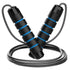 5 PCS Black-blue Adjustable Steel Wire Speed Jump Rope Set - Professional Fitness Rope with Ball Bearings for Cardio, Boxing & Workout