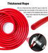 Red Weighted Jump Rope for Workout Fitness - Thick 9mm Cable for Intense Fitness, Strength & Cardio Workout