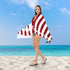 Red Extra Large Double-Sided Microfiber Beach Towel - Quick-Dry & Sand-Free with Snap Buckle (80 x 160cm)