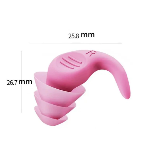 Green 5-Pair Set Ergonomic Silicone Earplugs - Waterproof for Swimming, Reusable for Noise Cancelling Sleep