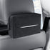 Black 2-Pack  Luxury Faux Suede Car Tissue Box - Visor Clip & Strap for Armrest or Seat Back