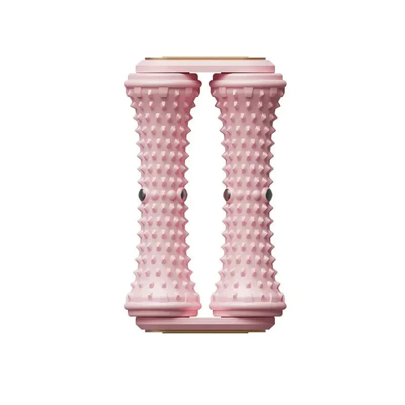 Pink Dual Foot Massager Roller - Therapeutic Deep Tissue Tool for Plantar Fasciitis, Arch Pain Relief & Muscle Relaxation