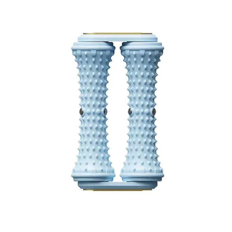 Blue Dual Foot Massager Roller - Therapeutic Deep Tissue Tool for Plantar Fasciitis, Arch Pain Relief & Muscle Relaxation