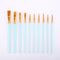 Blue Versatile 10-Piece Artist Paint Brush Set (10 Sets Included) - for Acrylic, Oil, Watercolor & Gouache Painting