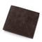 3-PCS Dark Brown Menbense Fashion Leather Wallet Set - Vintage Hunter Design Bi-Fold Wallet with Card Slots