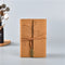 2PCS Light Brown Vintage A5 PU Leather Journal with Leaf Charm - Ring Bound Refillable Notebook Set