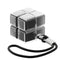 Black 8-Grid Magic Cube Pill Box with Lanyard - Portable Weekly Sealed Tablet Organizer & Dispenser